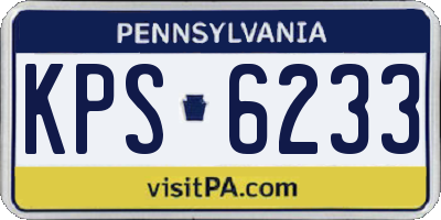 PA license plate KPS6233