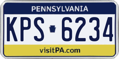 PA license plate KPS6234