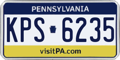 PA license plate KPS6235