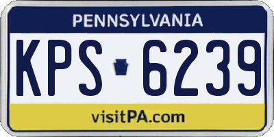 PA license plate KPS6239