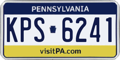 PA license plate KPS6241