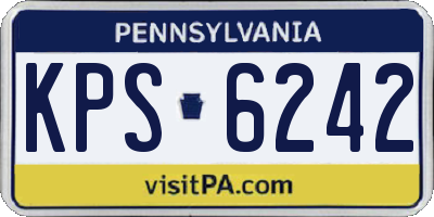 PA license plate KPS6242