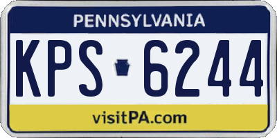 PA license plate KPS6244