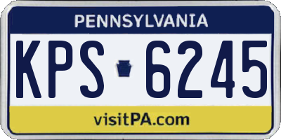 PA license plate KPS6245