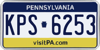 PA license plate KPS6253