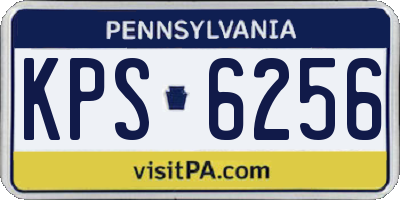 PA license plate KPS6256