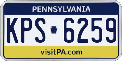 PA license plate KPS6259