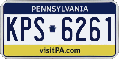 PA license plate KPS6261