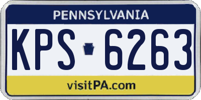 PA license plate KPS6263