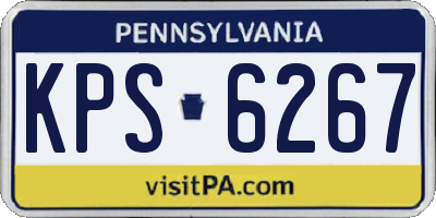 PA license plate KPS6267