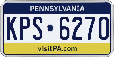 PA license plate KPS6270