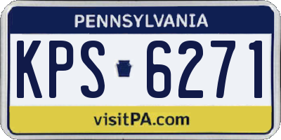 PA license plate KPS6271