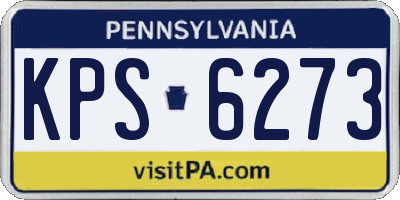 PA license plate KPS6273