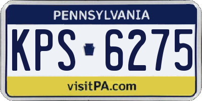 PA license plate KPS6275