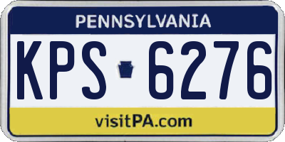 PA license plate KPS6276