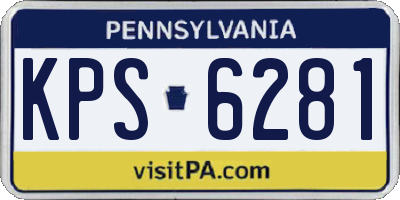 PA license plate KPS6281