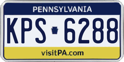 PA license plate KPS6288