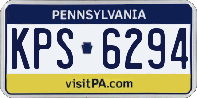 PA license plate KPS6294
