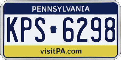 PA license plate KPS6298