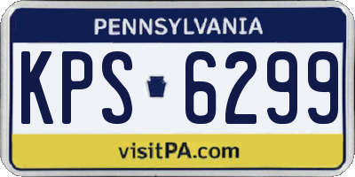 PA license plate KPS6299