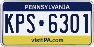 PA license plate KPS6301