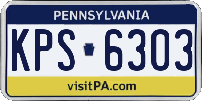 PA license plate KPS6303