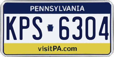 PA license plate KPS6304