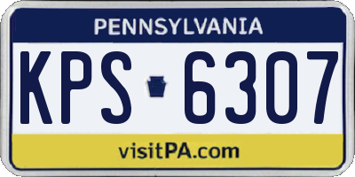 PA license plate KPS6307