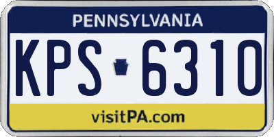 PA license plate KPS6310
