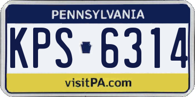 PA license plate KPS6314