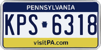 PA license plate KPS6318