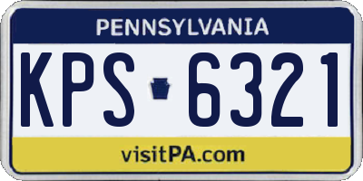 PA license plate KPS6321