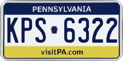 PA license plate KPS6322