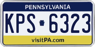 PA license plate KPS6323