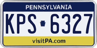PA license plate KPS6327