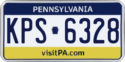 PA license plate KPS6328