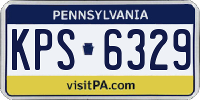 PA license plate KPS6329