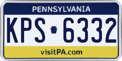 PA license plate KPS6332