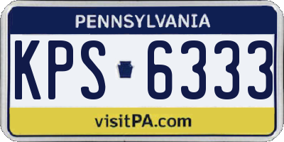 PA license plate KPS6333
