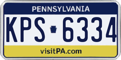 PA license plate KPS6334