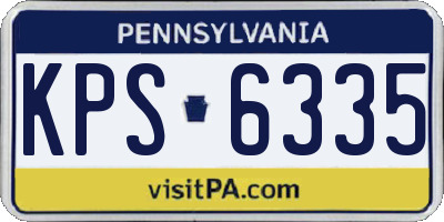 PA license plate KPS6335