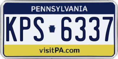 PA license plate KPS6337