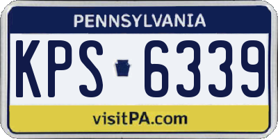 PA license plate KPS6339