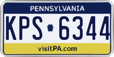 PA license plate KPS6344