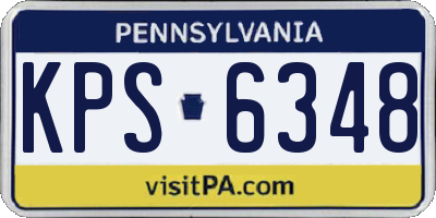 PA license plate KPS6348