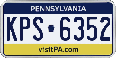 PA license plate KPS6352