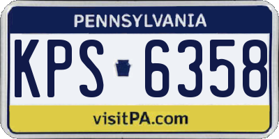 PA license plate KPS6358