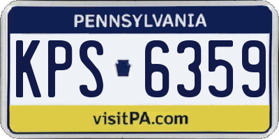 PA license plate KPS6359