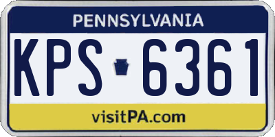 PA license plate KPS6361