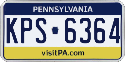 PA license plate KPS6364